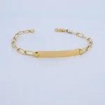 PULSO DE TEJIDO BANANA PLACA EN ORO 18K