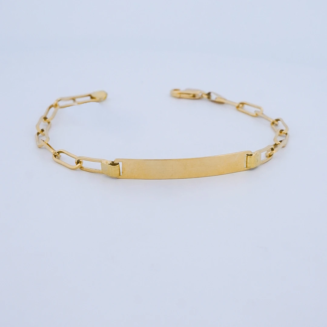1516145.webp PULSO DE TEJIDO BANANA PLACA EN ORO 18K - Image 1