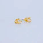 ARETES TOPOS CORONA EN ORO 18K