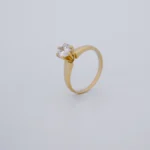 ANILLO SOLITARIO CON PIEDRA EN ORO 18 KILATES