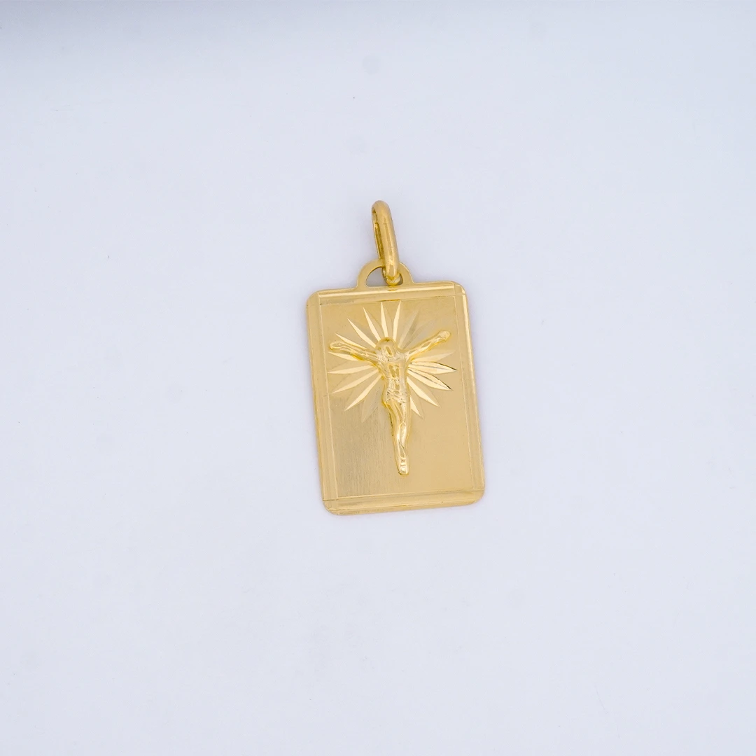 1522664.webp DIJE PLACA CRISTO EN ORO 18 KILATES - Image 1