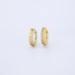 Aretes Candongas Tennis Lisas en Oro 18 Kilates