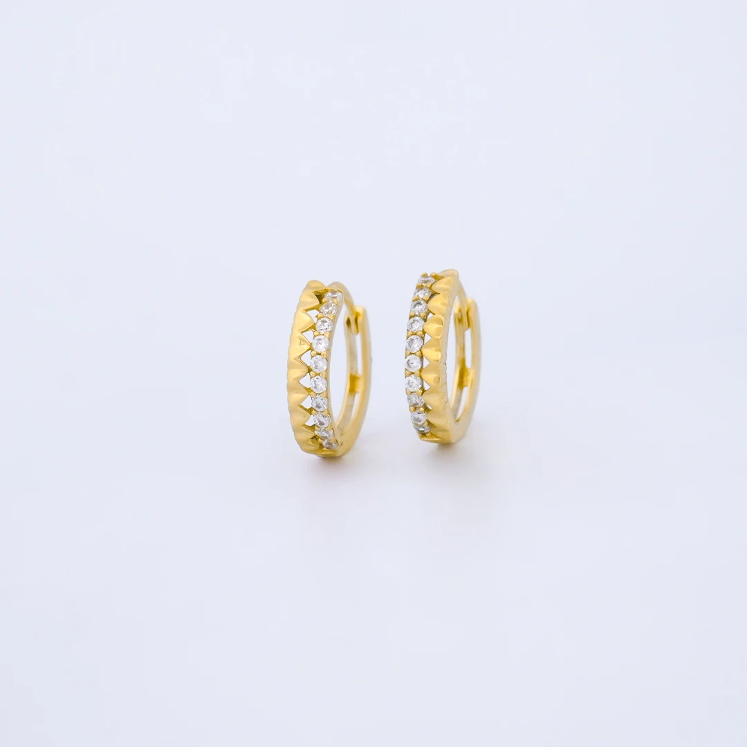 1522668.webp Aretes Candongas Tennis Lisas en Oro 18 Kilates - Image 1