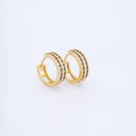 Aretes Candongas Tennis en Oro 18 Kilates