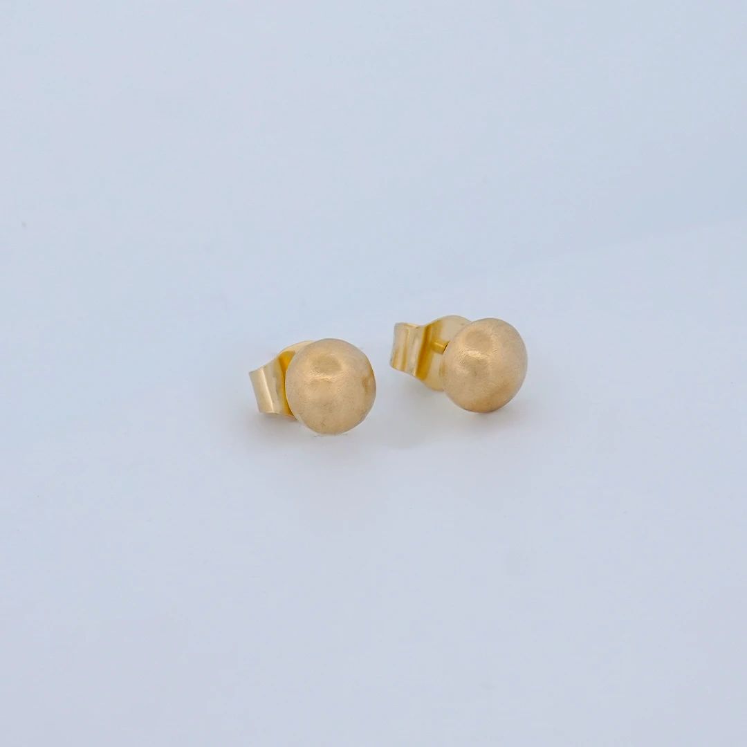 1531319.webp Aretes Topos Media Bola en Oro 18 Kilates - Image 1
