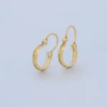 Aretes Candongas Diamantadas en Oro 18 Kilates