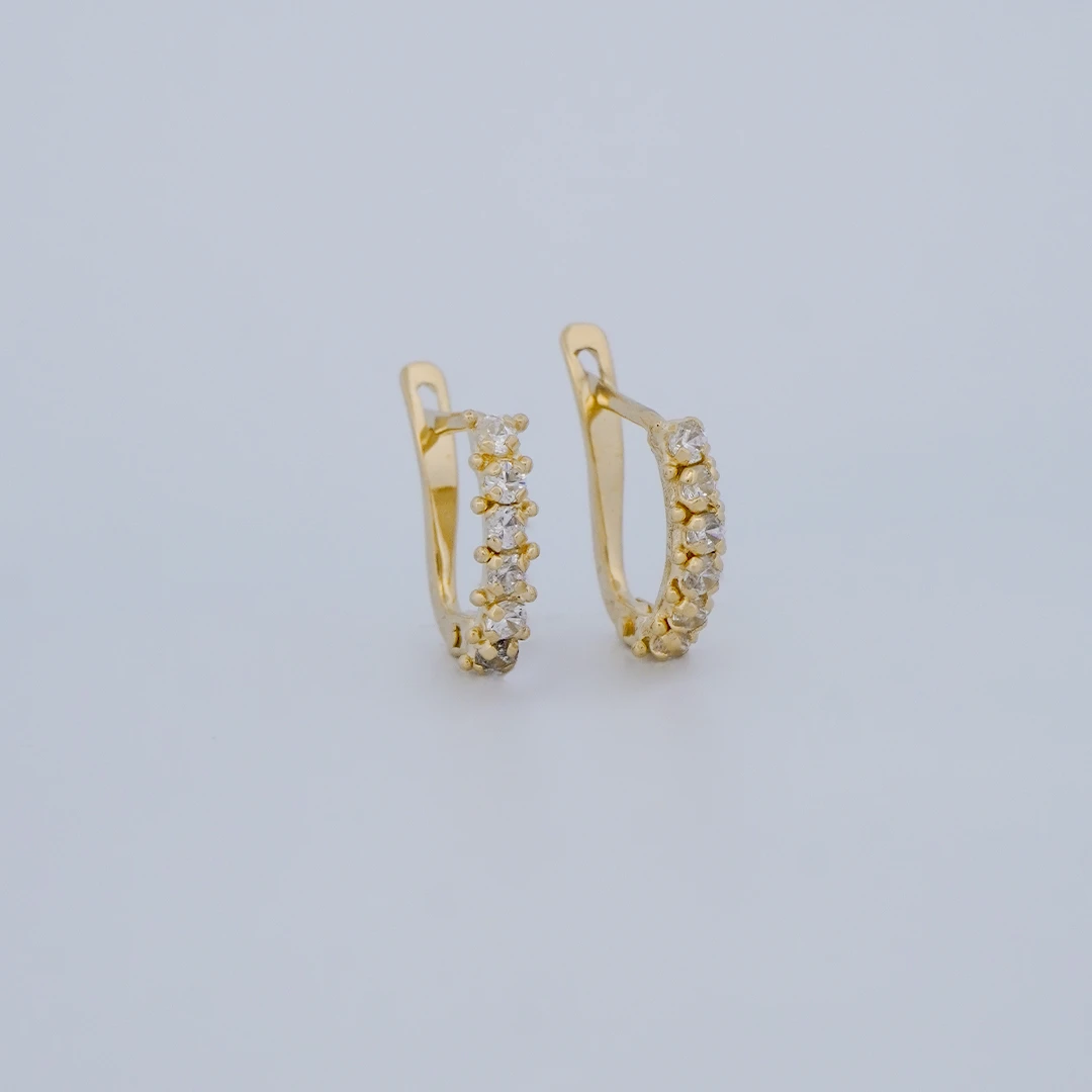 1541467.webp ARETES REGLETA CON CIERRE CATALÁN EN ORO 18K - Image 1
