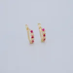 ARETES REGLETA CON CIERRE CATALÁN EN ORO 18K