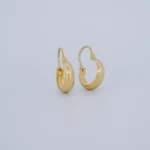 ARETES CANDONGAS LISAS EN ORO 18K
