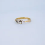 Anillo para Dama Regleta Piedras en Oro 18 Kilates