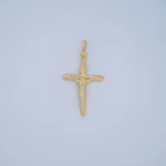 Dije Cruz Cristo en Oro 18 Kilates