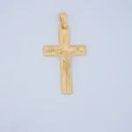 Dije Cruz Cristo en Oro 18 Kilates