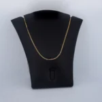 CADENA DE TEJIDO ESCALERA CORTA EN ORO 18K