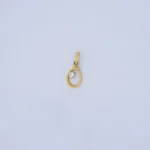 DIJE CÍRCULO PIEDRA EN ORO 18K