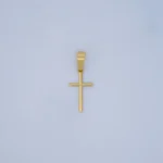 DIJE CRUZ LISA EN ORO 18K