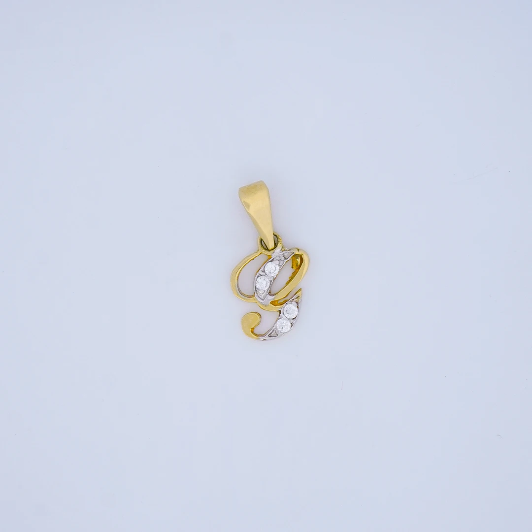 1551349.webp DIJE LETRA G CON PIEDRAS EN ORO 18K - Image 1