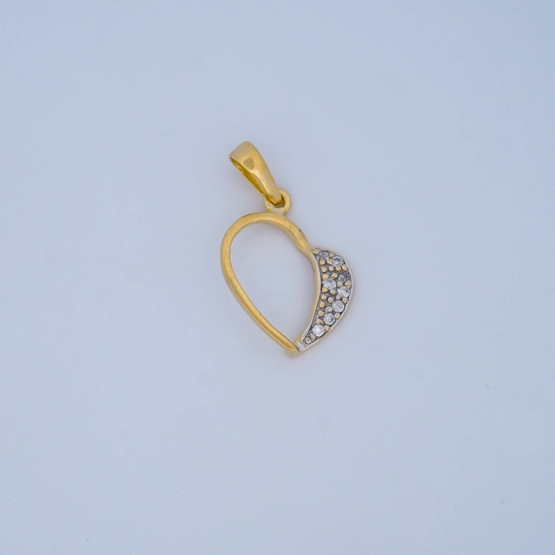 1551361.webp Dije Corazon Calado Piedras en Oro 18 Kilates - Image 1