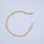 PULSO DOBLE DE TEJIDO TRES POR UNO ESPEJO EN ORO 18K