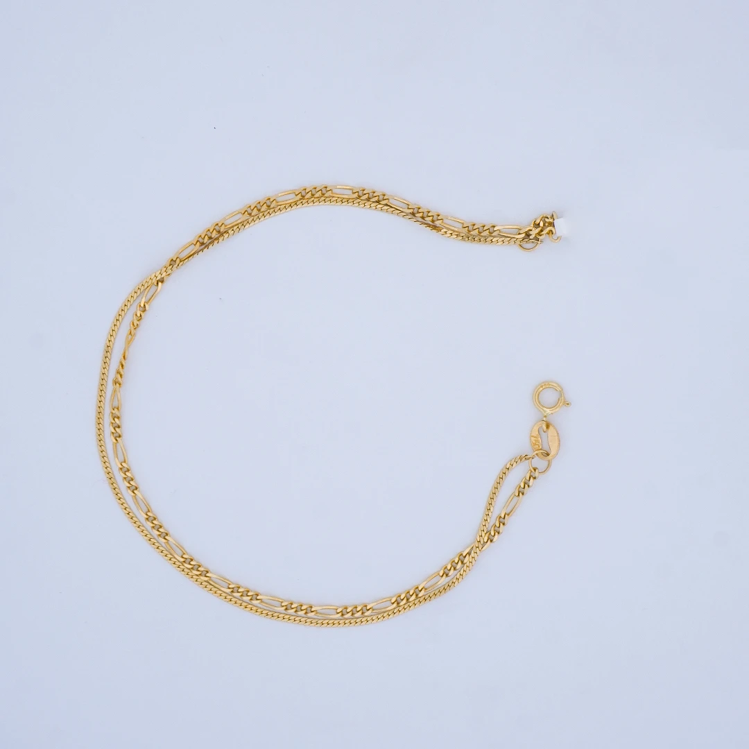 1564494.webp PULSO DOBLE DE TEJIDO TRES POR UNO ESPEJO EN ORO 18K - Image 1