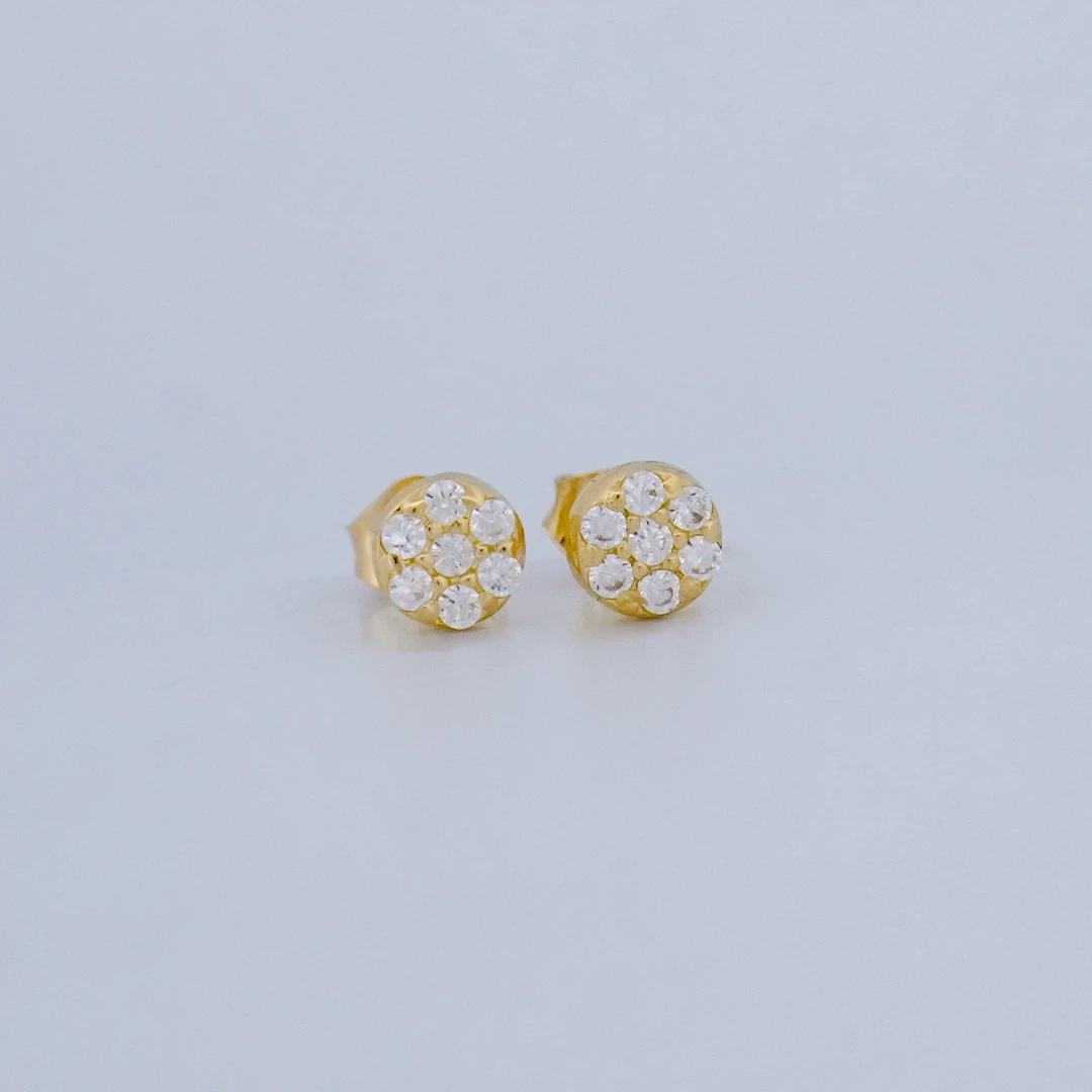 1564507.webp ARETES TOPOS FLOR EN ORO 18K - Image 1