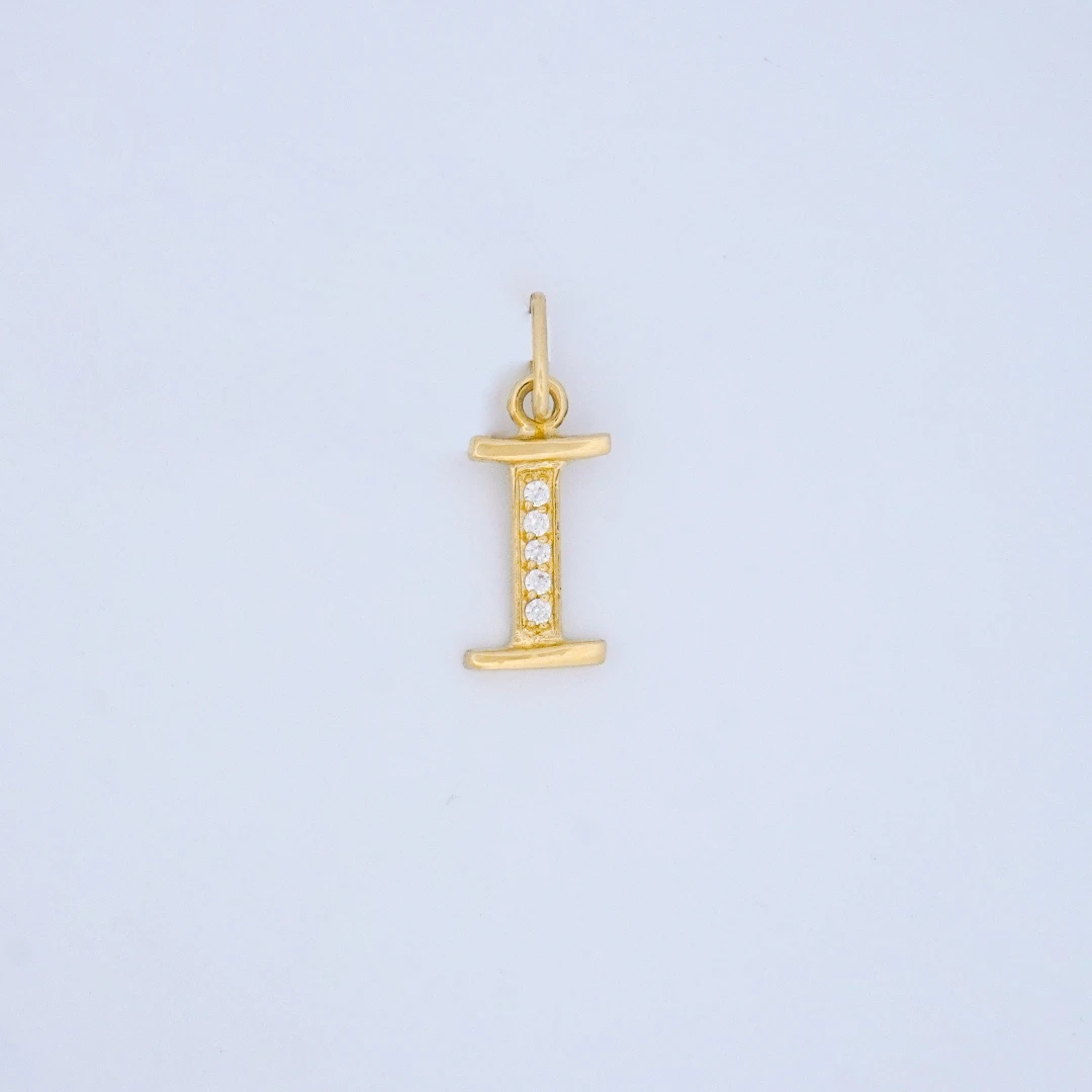 1564531.webp DIJE LETRA I CON PIEDRAS EN ORO 18K - Image 1
