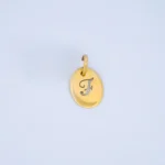 DIJE MEDALLA LETRA F EN ORO 18K