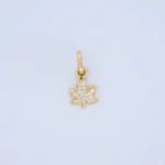 DIJE TRÉBOL PIEDRA EN ORO 18K