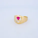 ANILLO PARA DAMA FLOR CON PIEDRAS EN ORO 18K