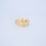 ANILLO PARA DAMA GATO CON PIEDRAS EN ORO 18K