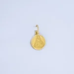 DIJE MEDALLA DE LA VIRGEN EN ORO 18K