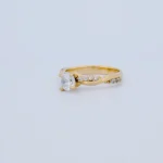 Anillo Compromiso con Piedras en Oro 18 Kilates