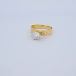 Anillo Solitario Piedra en Oro 18 Kilates