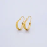 Aretes Candongas Diamantadas Medianas en Oro 18 Kilates
