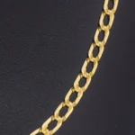 Cadena Tejido Cubana Martillada en Oro 18 Kilates - Image 2