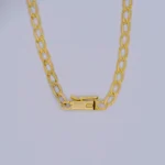 Cadena Tejido Cubana Martillada en Oro 18 Kilates - Image 3