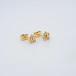 Aretes Topos Corona Ortopedicos Oro en Oro 18 Kilates