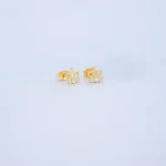ARETES TOPOS CORONA EN ORO 18K