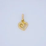 DIJE CORAZÓN CALADO EN ORO 18K