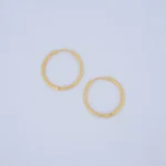 ARETES CANDONGAS LISAS EN ORO 18K
