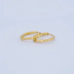 ARETES CANDONGAS DIAMANTADAS EN ORO 18K