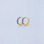 ARETES CANDONGAS TENNIS EN ORO 18K