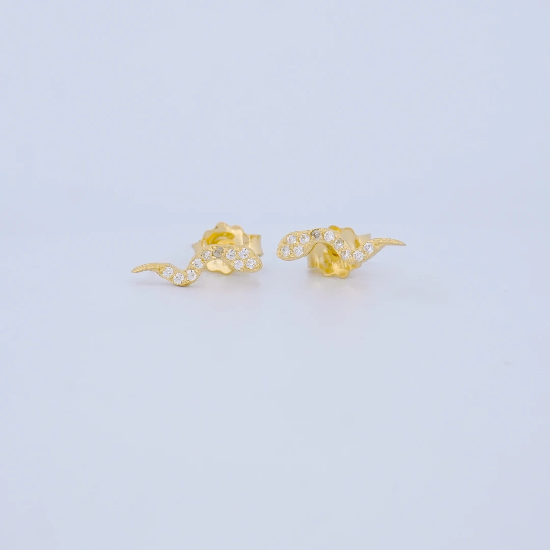 1634847.webp ARETES TOPOS SERPIENTE EN ORO 18K - Image 1