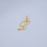 DIJE LETRA L LISA EN ORO 18K