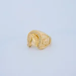 Anillo Herradura Caballo Piedras en Oro 18 Kilates