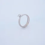 Anillo para Dama Solitario en Oro Blanco 18 Kilates