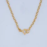 CADENA TEJIDO ROLON FINA CORTA EN ORO 18 KILATES - Image 3