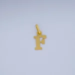 DIJE LETRA F LISA EN ORO 18K