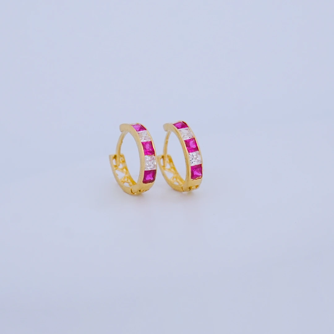1642084.webp ARETES CANDONGAS TENNIS EN ORO 18K - Image 1