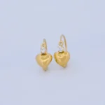 ARETES CORAZÓN EN ORO 18K