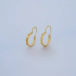 Aretes Candongas Diamantadas en Oro 18 Kilates